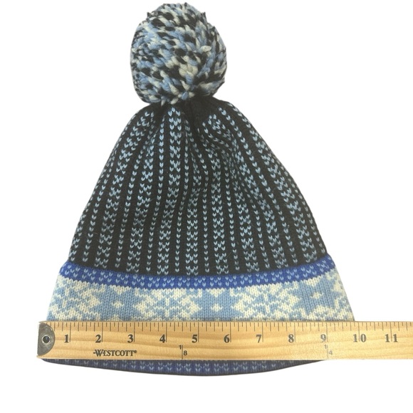 Mountain ladies & ewe handmade wool hat women Nordic blue black tan vintage - Picture 10 of 16